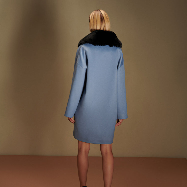 Sarah Short Coat in Blue