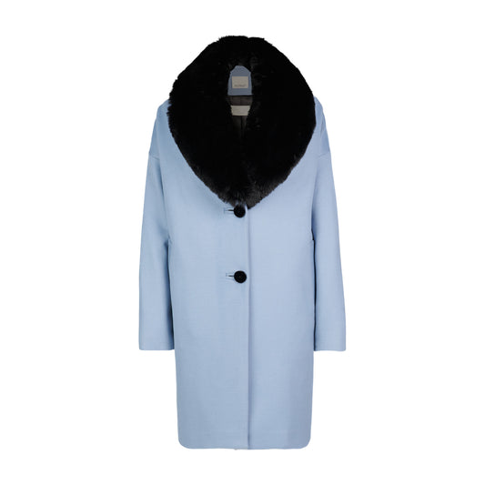 Rebeca Vegan Short Coat in Blue