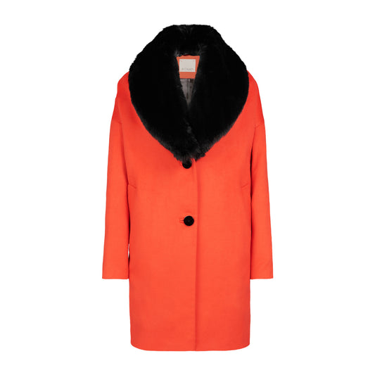 Emilie Vegan Short Coat In Red