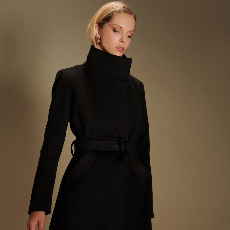 Olivia Short Coat in Black