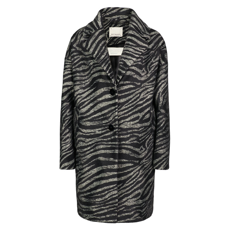 Zebra Print Vegan Coat