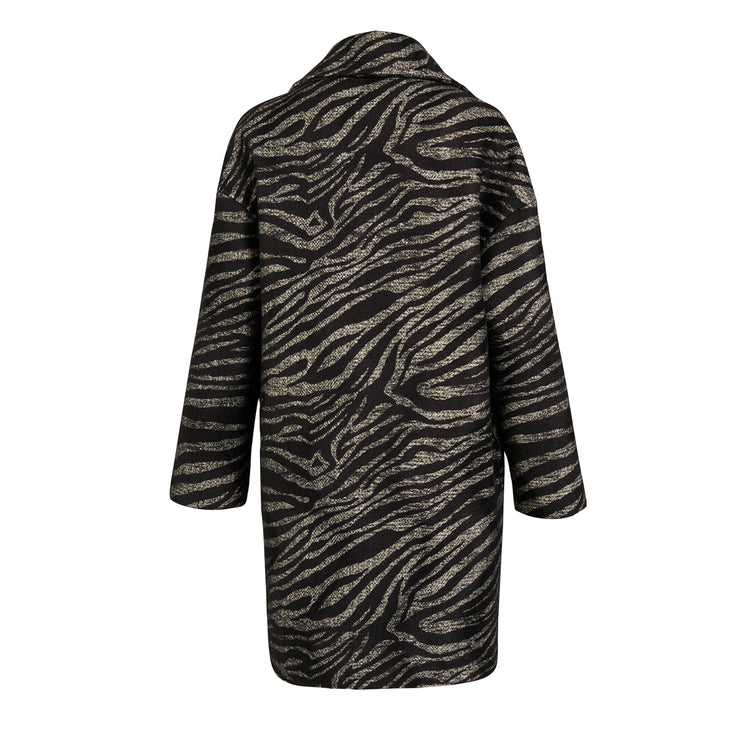 Zebra Print Vegan Coat