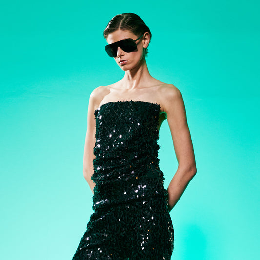 Sequined Party Strapless Top
