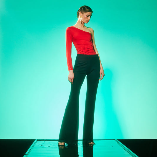Jennifer One Shoulder Party Body In Red