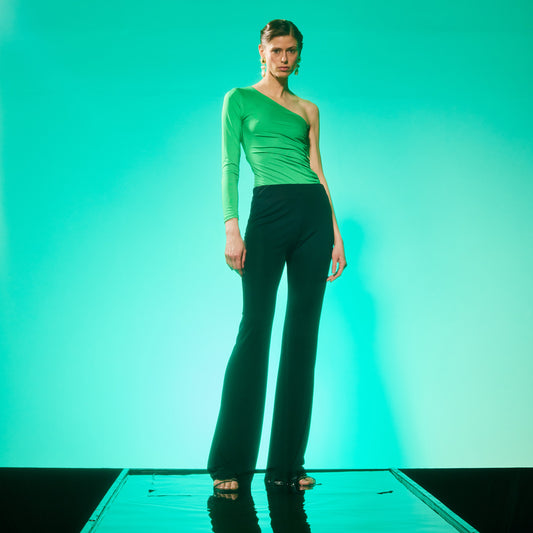 Jennifer One Shoulder Party Body In Green