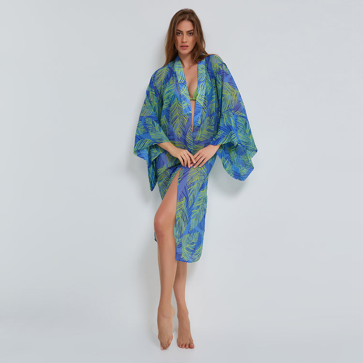 Leaf Kimono in Blue