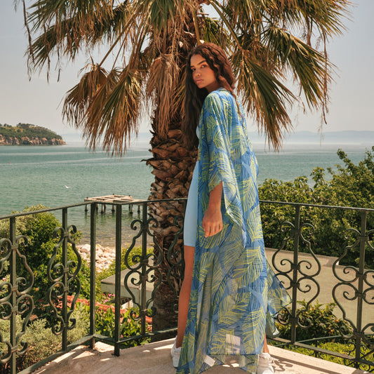 Leaf Kimono in Blue