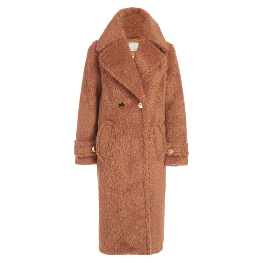 Jennifer Long Coat in Brown