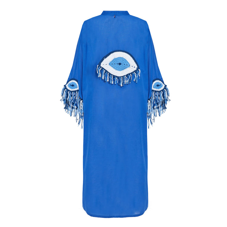 Evil Eye Kaftan in Blue