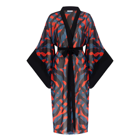 Camo Kaftan in Dark Blue