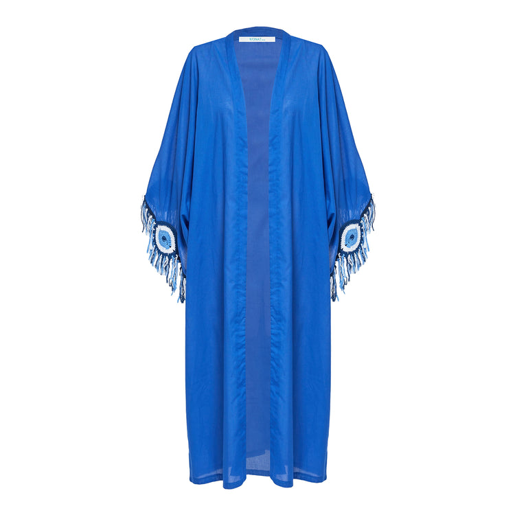 Evil Eye Kaftan in Blue