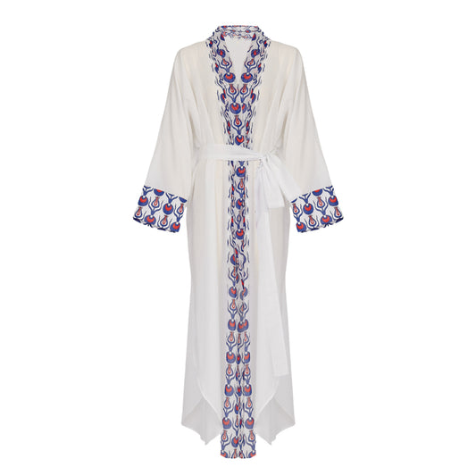 Jane Organic Cotton Caftan In White