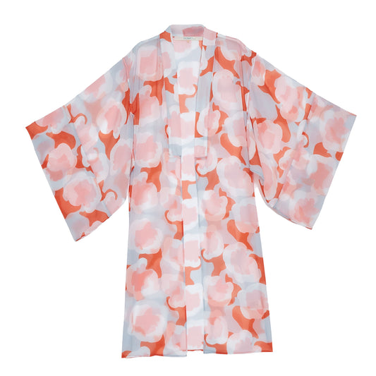 Coral Flowers Kimono