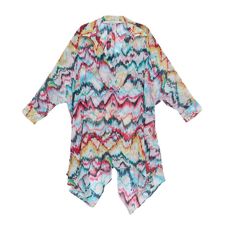 Zig-Zag Tunic in Light Multicolor