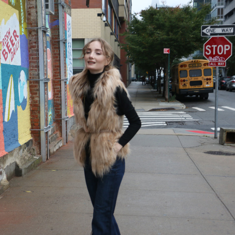 Gal Vest in Camel