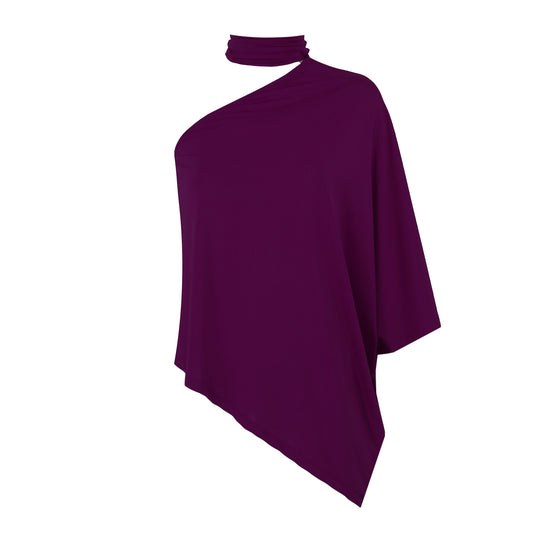 Beyonce One Shoulder Evening Top In Purple